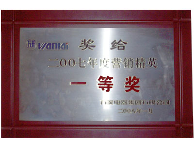 07年度營銷精英一等獎(jiǎng)